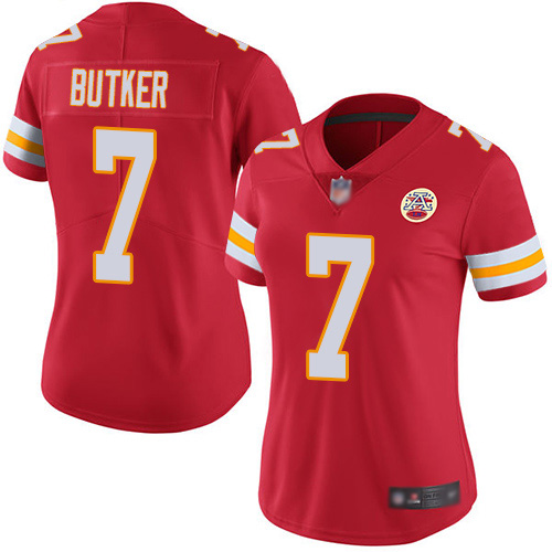 Women Kansas City Chiefs #7 Butker Harrison Red Team Color Vapor Untouchable Limited Player Football Nike NFL Jersey->youth nfl jersey->Youth Jersey